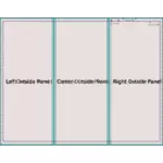Gambar vektor tri-fold brosur template