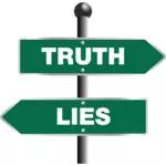 真相和谎言向量图象