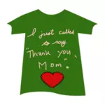 Zelené tričko se srdcem