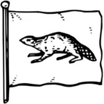 Tsianito totem z bobra, ilustracji czarno-białych wektor