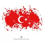 Turecki flaga grafika wektorowa