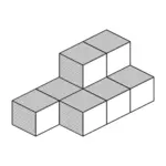 Coloriage isométrique cubes