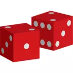 Two red dice