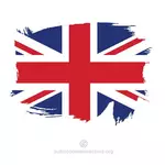 דגל בריטניה מצויר על משטח לבן