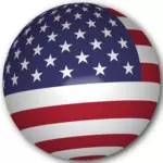 Bandera de los E.e.u.u. esfera