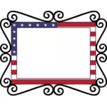 Vintage rám s americkou vlajkou