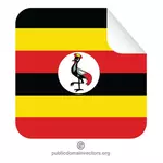 Flag of Uganda in a sticker