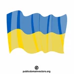 Ukrajinská státní vlajka mává