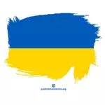 Painted flag of Ukraine
