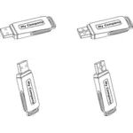 USB flash disky vektorové grafiky