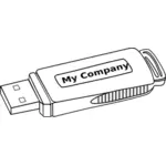 USB-lagring driva vektor illustration