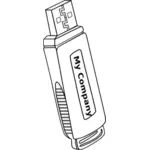 Карманный USB ручка привода векторное изображение
