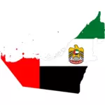 Vlajka mapu Spojené arabské emiráty