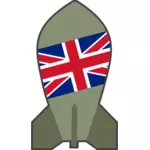 Vector illustraties van hypothetische Britse nucleaire bom