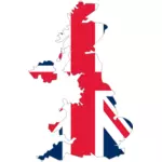 Drapeau du Royaume-Uni avec carte