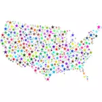Prismático mapa dos EUA