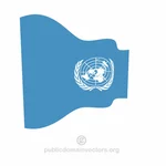 YK:n aaltoileva lippu