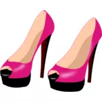 Glossy pink stilettos