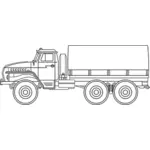 Ural-4320 army vehicle vector graphics