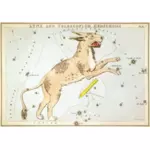 Cartão de astronomia retrô