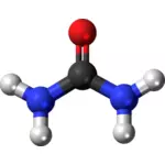 Molécula de ureia 3d