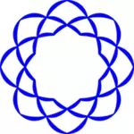 Blue abstract flower