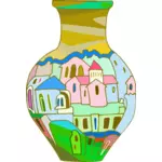 Vase med hus