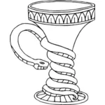 Vase et serpent