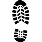 Ilustración de vector de huella calzado masculino