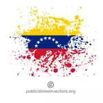 ベネズエラの旗とインク スパッタ
