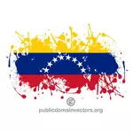 Bandera de Venezuela en salpicaduras de pintura