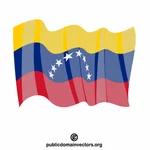 Bandeira nacional da Venezuela agitando