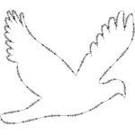 Flying dove symbol