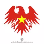 Heraldisk örn med flagga i Vietnam