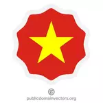 Vietnams flagg i klistremerke