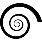 Espiral silueta vector de la imagen