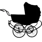 Vintage Baby vogn silhuett