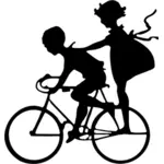 Barn på cykel