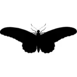 Silhueta de ilustração vintage borboleta