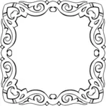 Square flowery empty frame vector image