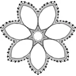 Flower shape vector design element