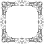 Arty floral frame in black and white