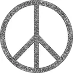 Image vectorielle florale de signe de paix