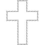 Vintage s’épanouir croix image vectorielle