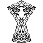 Image vectorielle florale de silhouette de conception
