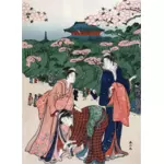 Vintage japansk kunst