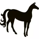 Vintage-hevonen siluetti