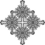 Cornice d'epoca simmetrica croce immagine