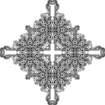 Cruz de marco simétrico vintage