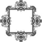 Vintage simetrik çerçeve vektör görüntüsü